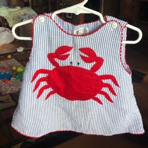 Seersucker crab shirt - girl